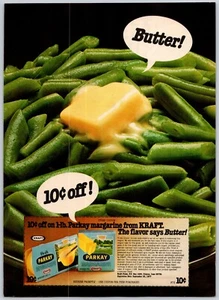 1977 PRINT AD Kraft Parkay Maragarine The Flavor Says Butter! Green Beans Offer - Picture 1 of 1