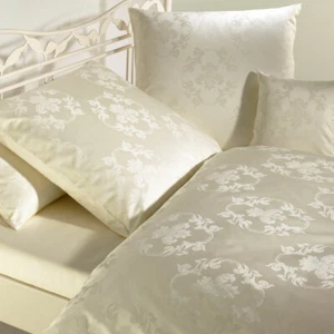 Curt Bauer Mako Brokat Damast Bettwäsche Josephine 3737-2219 champagner creme - Bild 1 von 13