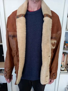 VINTAGE 80 | MADE IN ITALY | Giaccone Uomo pelle montone tg50 | Vittorio Forti - Foto 1 di 9