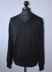 Suéter jersey negro clásico Yorn 100 % cachemira talla 54 - Imagen 1 de 6