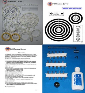 1978 Bally The Six Million Dollar Man Pinball Basic Tune-up Kit w/ Rubber Rings - Picture 1 of 2