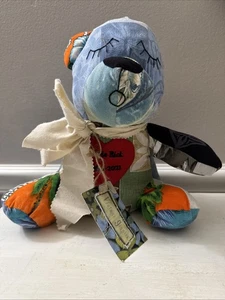 Vintage Giggles Patchwork Bear NASCAR Roush Racing Ford Uncle Rick 1954-2021 USA - Picture 1 of 14