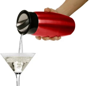 Houdini Metrokane Fliptop Cocktail Shaker, Red, Model 2715 - Picture 1 of 3
