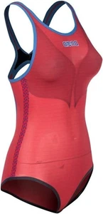 Top ARENA Powerskin Carbon Duo 24 para mujer azul marino rojo blanco - Imagen 1 de 9