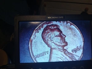 1966 Penny With Rim Doubling Possible Double Cliped Planchet Error Look At Pictu - Picture 1 of 8