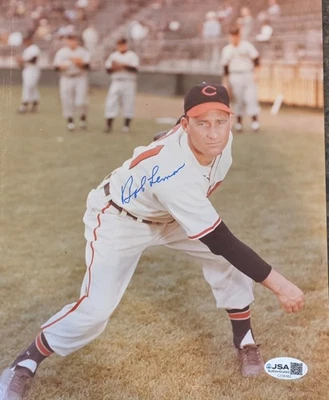 Bob Lemon HOF Cleveland Guardians Signed Autographed 8x10 Photo JSA COA - Image 1 of 4