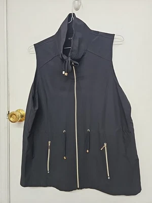 Chaqueta Chaleco Mujer Grande New Direction Negra Con Dorado Foto 1 de 2