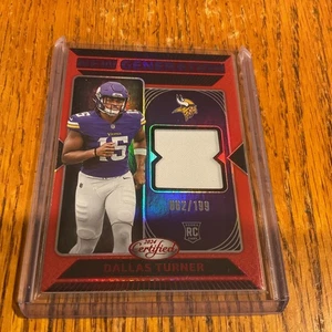 2024 Certified Football DALLAS TURNER New Generation Rookie Jersey Red 65/199 - Picture 1 of 4