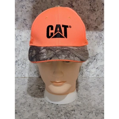 Caterpillar CAT Realtree Xtra Blaze Orange Deer Bird Hunting Cap Hat NWT - Image 1 of 4