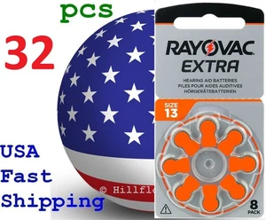 32 Piezas Tamaño 13 PR48 Rayovac Tarjeta Extra 1.45V Zinc Aire Audífono Batería - Imagen 1 de 21