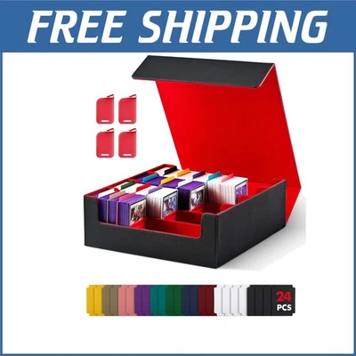 Premium Leather Card Case with Magnetic Closure - Holds Over 2400 Trading Cards - Image 1 of 4