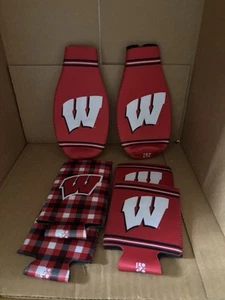 University of Wisconsin Badgers four Can cozies two bottle cozies - Picture 1 of 8