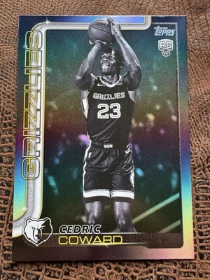 2025 Topps Basketball 🏀 CEDRIC COWARD (RC) # 211  BLACKOUT PARALLEL - Image 1 of 4
