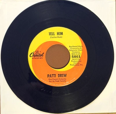 Patti Drew – Tell Him/Turn Away From Me - 7" RECORD - Image 1 of 2