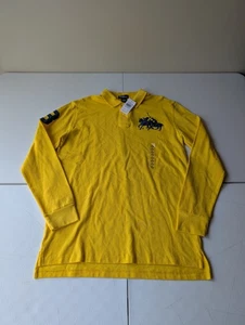 Polo Ralph Lauren Big Pony #3 Rugby Polo Shirt Boys XL Yellow Long Sleeve NEW - Picture 1 of 15