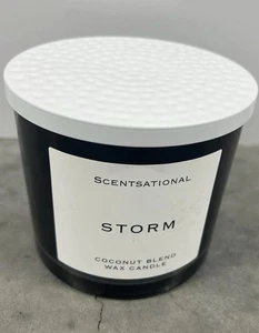 Scentsational Storm  Candle Large Glass Jar 26oz 3 Wicks Coconut Wax Blend - Picture 1 of 4