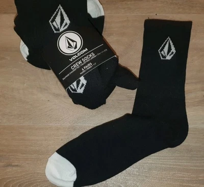 6x Paar Volcom Socken, Socks, neu, schwarz, Skater,  Gr. 43 - 46, 12 Stück  - Bild 1 von 2