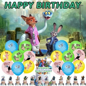 Zootopia 2 Party Supplies Set Banner Balloons Cake Toppers for Kids Themed Party - Picture 1 of 11