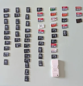 58 Micro SD & 1 USB Stick Konvolut 2-128GB gebraucht von Privat Handy/Kamera - Photo 1/1