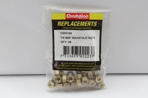 Champion CMN105 Brass Manifold Nuts 1/4" BSF - Pack of 25 - Picture 1 of 3