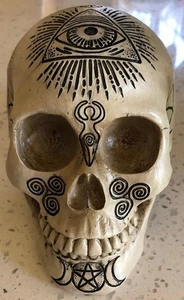 Skull Inscribed with Witchcraft Symbols! - Picture 1 of 4