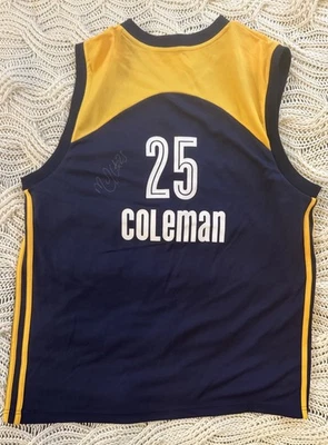 Rare! WNBA Marissa Coleman Autographed Jersey #25 Large Indiana Fever - Image 1 of 4
