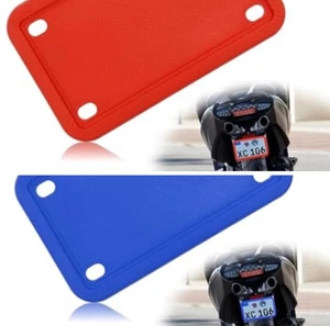 Motorcycle Silicone License Plate Frames, License Plate Cover 7x4 In, Rust Proof - Picture 1 of 3