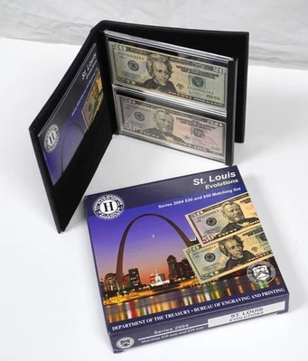 SERIES 2004 ST. LOUIS EVOLUTIONS SET, MATCHING $20 & $50 SERIAL NUMBERS - Image 1 of 4