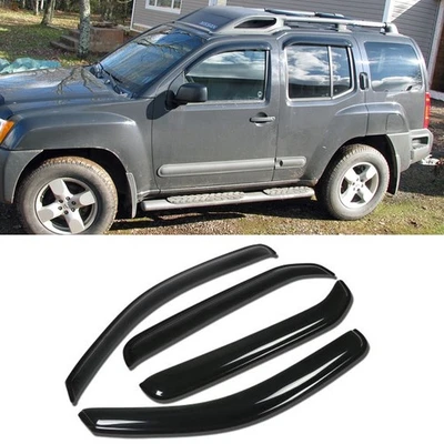 4pcs For 2005-2015 Nissan Xterra Sun Rain Guard Window Visors 94539 - Image 1 of 4