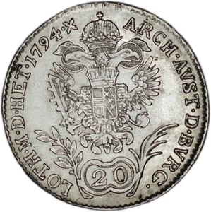 AUSTRIA coin 20 Kreuzer 1794 B VF Very Fine - Picture 1 of 7