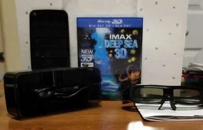 Panasonic 3D Rechargeable Glasses with IMAX Deep Sea Blu-Ray DVD (unopened) - Image 1 of 4