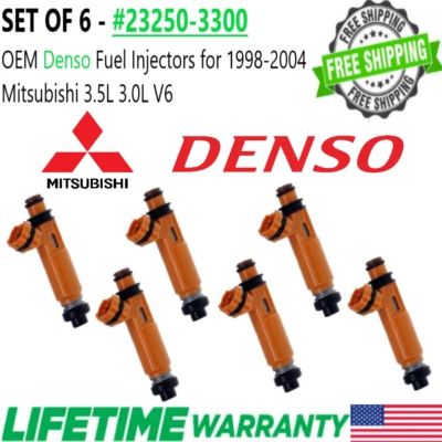 NUEVO Inyectores de combustible Denso genuinos 6 piezas para Mitsubishi Montero 1998-2000 3,5 L V6 Foto 1 de 4