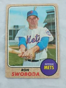 1968 Topps #114 Ron Swoboda New York Mets - Good - Picture 1 of 2