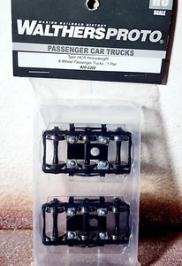 Walthers Proto 2202 Heavyweight 6 RP-25 Metal Wheels Metal Passenger Trucks 1 Pr - Bild 1 von 4