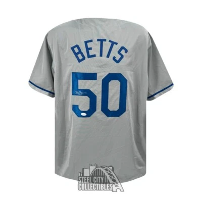 Mookie Betts Autographed Los Angeles Custom Gray Baseball Jersey - JSA - Image 1 of 2