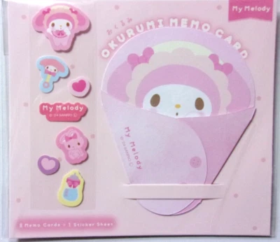 Sanrio My Melody Baby Okurumi Memo Card Sticker Japan 2024 - Bild 1 von 4