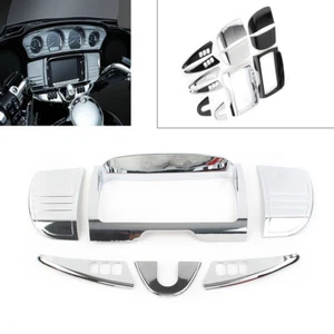 Tri Line Gauge Stereo Accent Set For Harley Touring Electra Street Glide 2014-22 - Picture 1 of 12
