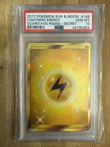 Lightning Energy - 168/145 - Pokemon Guardians Rising Secret Rare Card PSA 10 - Picture 1 of 2
