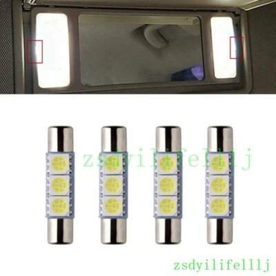 4x Para Cadillac CT6 Interior Coche Parasol Cubierta Luz LED Marco Blanco Lámpara Foto 1 de 3