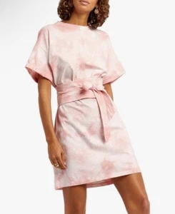 Nuevo con etiquetas Vestido Rebecca Minkoff Marta Shift Rosa Tie Dye Cinturón Elástico X-grande XL - Imagen 1 de 7