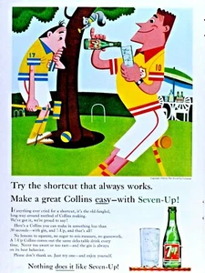 7 Up Ardilla en Árbol Vintage 1958 Original Revista Impresión Anuncio 8,5 x 11" - Imagen 1 de 8