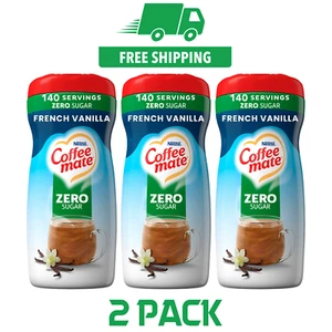 3 pack Nestle Coffee Mate French Vanilla Sugar-Free Powdered Coffee Creamer New - Picture 1 of 1