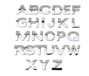 Top Quality Car Auto 3D Chrome Letters or Numbers Emblem Badge Sticker 0.98In - Picture 1 of 4