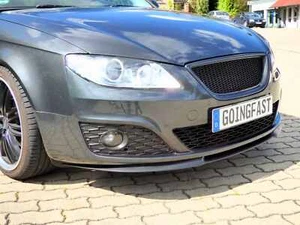 Pour Seat Exeo Spoiler Lèvre Lame Inférieure Pare-Choc Avant Noir Mat 2008-2013 - Imagen 1 de 4
