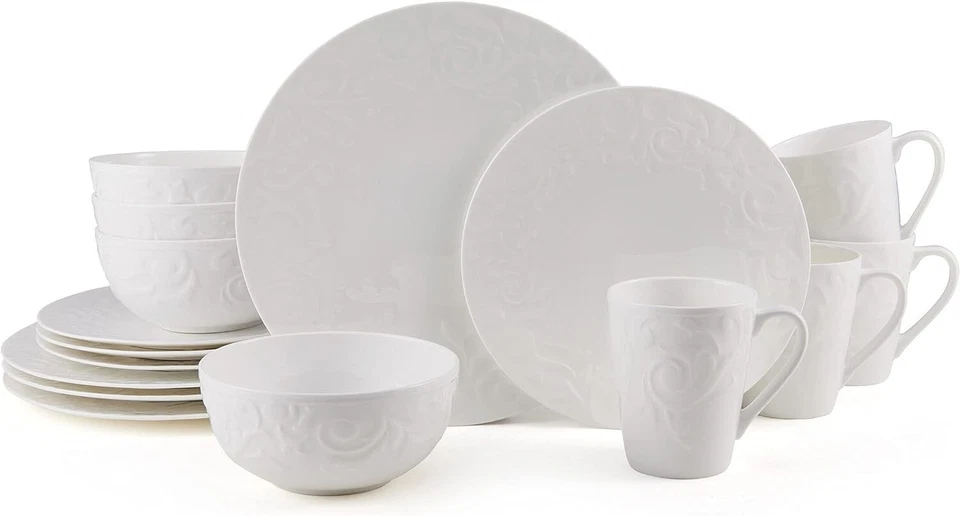 Mikasa Sadie Bone China Lightweight Chip Resistant 16-Piece Dinnerware Set, Serv - Image 1 of 4