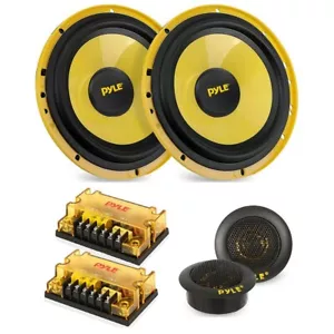1 kit a 2 vie PYLE PLG8C 20 cm 600 watt max woofer tweeter crossover per auto - Bild 1 von 11