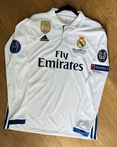 Ronaldo Long #7 Jersey Real Madrid 2016-2017 UEFA Ronaldo Long Sleeve Jersey - Picture 1 of 9