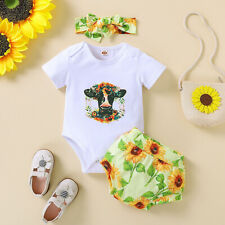 Infant Newborn Baby Boys Girls Cute Outfit Cow Girl Summer Outfits Size 7