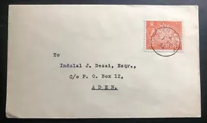 1955 Aden Camp First Day Cover FDC Locally Used - Picture 1 of 2
