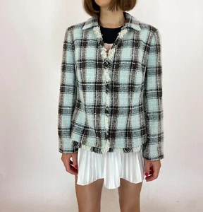 RENA LANGE tweed Womens blazer jacket Womens size F48 - Picture 1 of 13